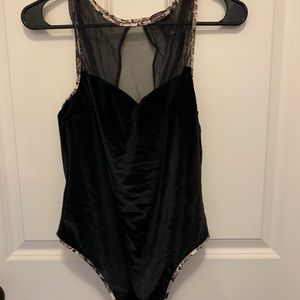 Velvet black bodysuit by Victoria’s Secret
